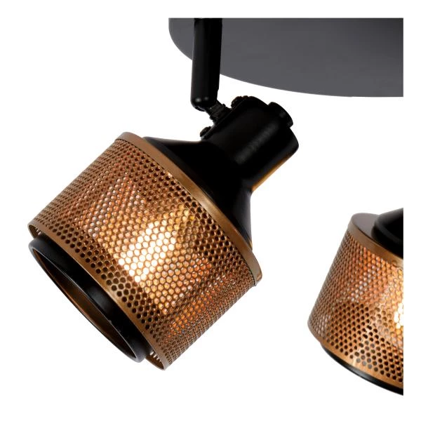 Lucide RAFA - Ceiling spotlight - Ø 35 cm - 3xE14 - Black - detail 1